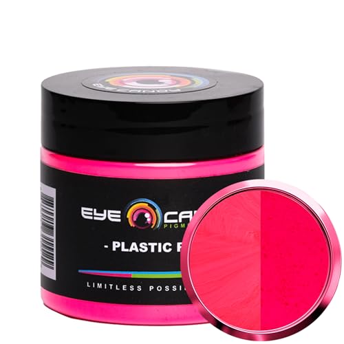 Eye Candy Pigments Premium Mica Powder - Plastic Pink (25gr) - for Epoxy, Resin, Soap, Paint, Woodworking, Acrylic Pouring, Bath Bombs, Fishing Lures - DIY Arts and Crafts Additive