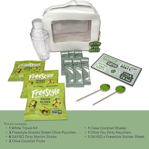Image of SAYSO: On-the-Go Dirty Martini Kit | Infuses with Cold Water & Spirits for a Premium Craft Cocktail or Mocktail | for Dirty Martini Lovers