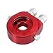 X AUTOHAUX Universal Car Aluminum Alloy Oil Filter Cooler Sandwich Thread Plate Adapter Oil Cooler Kit Red M20x1.5 1/8 NPT