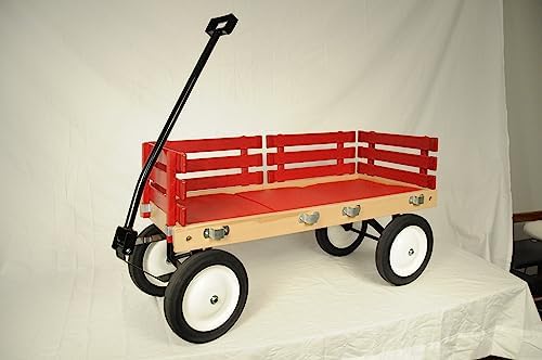Berlin Flyer Kid’s Wagon by AmishToyBox.com – Model F310 – Perfect Wagon for Children and Toddlers – Amish Made in Ohio, USA (Red)