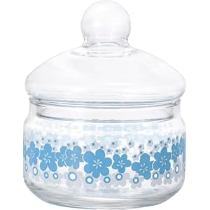 アデリア(ADERIA) 【 アデリアレトロ 花の輪 ボンボン入れ 360 化粧箱入 日本製 1933 】 保存容器 昭和 レトロ ガラス キャニスター 密閉 容器 調味料入 瓶 密閉 コーヒー豆" 