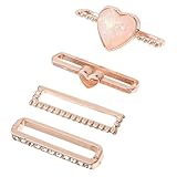 JECOMPRIS 4 Pezzi Anelli Decorativi per Cinturino Orologio 38mm in Lega di Zinco Resistente, Accessori per Cinturini Smartwatch Compatibili, Decorazione Colorata per Bracciali Orologio