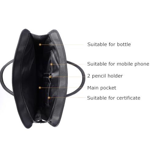 yufocusqc Bolsa de documentos Oxford com alça e bolsa organizadora de escritório de reuniões, pasta