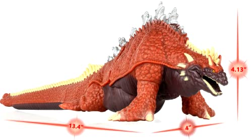 Set Of 2 Godzilla Terrestris & Amphibia Toys, Godzilla Action Figures 13'' Head To Tail, Movie Monster Series, Carry Bag #TOP2