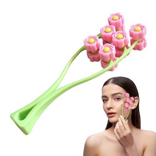 Blumenmassagerolle - Gesichtsmassesur, y -verdrängter Gesichtsmasseur | 3D -Blumenrolle, manuelle tragbare Entspannungsausrüstung für die Hautstraffung