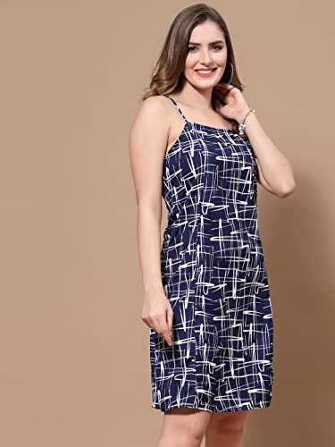 Image of OOMPH! Women A-Line Floral Mini Dress Western, Off Shoulder, Slip On
