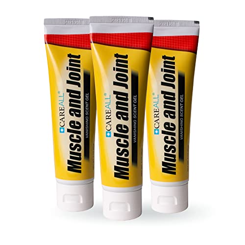 Careall (3 Pack) 3.0 Oz. Muscle & Joint Vanishing Scent Gel, Non-Greasy, Pain Reliver Gel For Muscle, Back And Minor Arthritis, Compare To Active Ingredients Of Bengay Vanishing Scent, 2.5% Menthol #TOP5