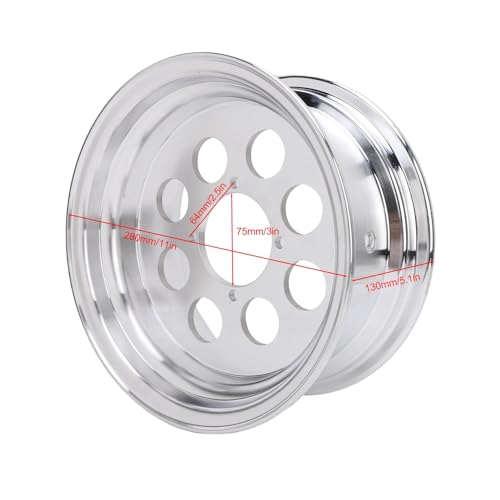 CFTGIW 5.0?10 10in Mini Motorcycle Wheels Rim Rear Wheel Rim Hub Aluminium Alloy Widened Thickened Enhanced Stability for Z50 Series Bike Mini Motorcycle