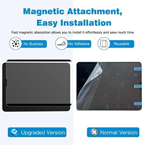 TiMOVO Magnetic Feel-Paper Screen Protector for iPad Air 5th/4th Generation (10.9 inch 2022/2020)/iPad Pro 11 inch (2022&2021&2020&2018), Reusable Removable Anti-Glare Film for iPad air 5, Matte