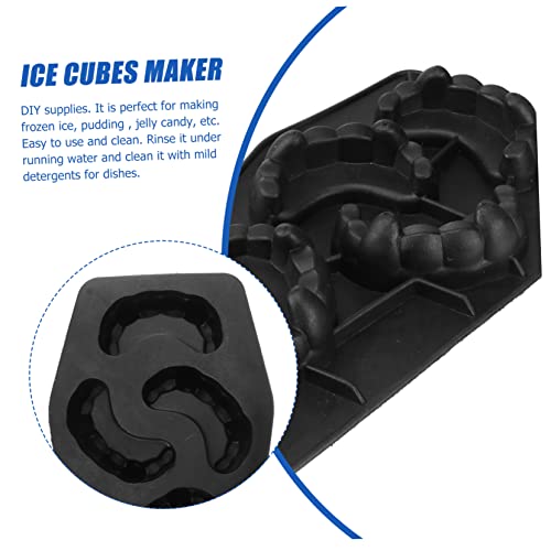 Molde para cubos de hielo dientes de vampiro Halloween 2 piezas miniatura 3