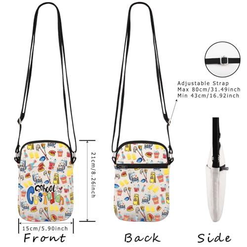 WCGXKO School Custodian Gift We Love Our School Custodian Zipper Crossbody Bag2