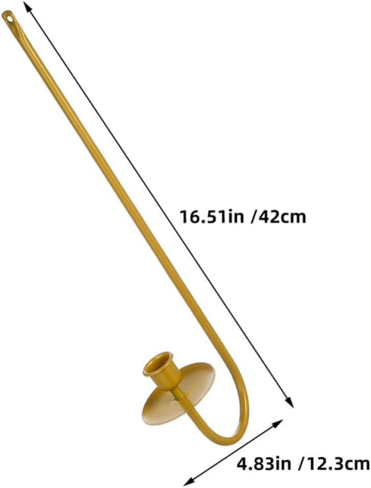 Gold Metal Wall Candle Sconce for Tea Lights and Pillar Candles