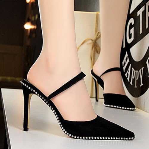 Woman Slingback Shoes Fashion Print Ladies High Heels Elegant Pointed Toe Slip On Sandal High Heels Pointed Toe Flat Sandals Heels Shoes Ladies Casual3