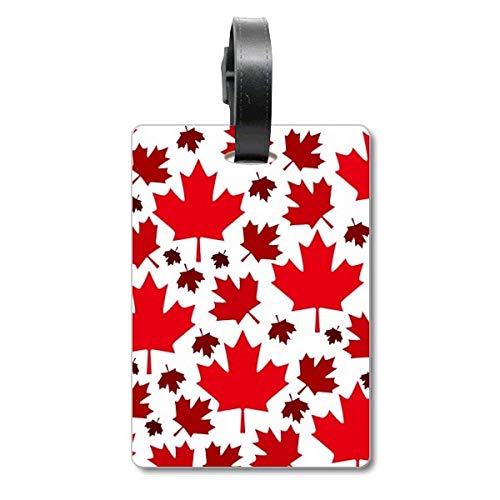 Étiquette de valise motif feuille d'érable canadien pour bagage de voyage