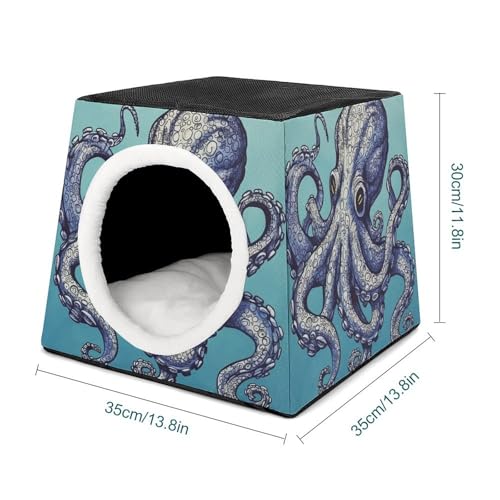 Nichoir capsule spatiale pieuvre pour sieste de chat en intérieur