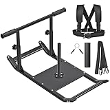 Kipika Weight Sleds for Training, Push-Pull Football Sled, Adjustable Height Handle, Heavy Duty Steel Frame Drills Sled Prowler for Running Speed, Strength, Designed for 1' & 2' Weight Plate (A-Black)