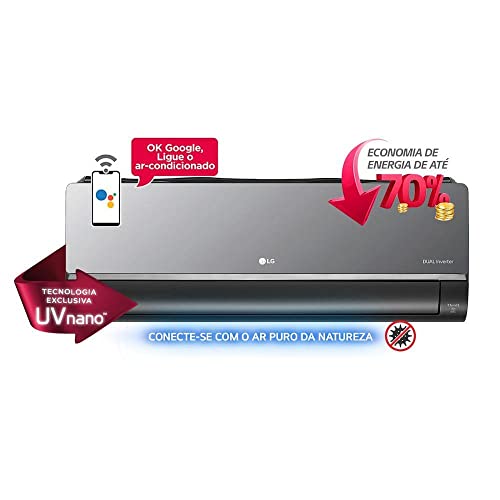 Ar Condicionado Split LG Dual Inverter Voice ARTCOOL UV Nano 12000 Quente/Frio 220V S4-W12JARXB