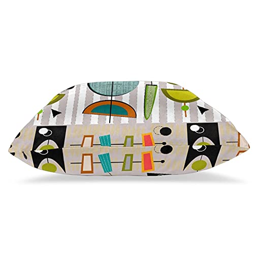 Lonsant Throw Pillow Covers Set Of 2,Mid-Century Modern Abstract #55,Farmhouse Home Outdoor Pillows Decorative Square Pillow Cover For Sofa Couch Decor 16X16 Inches #TOP3