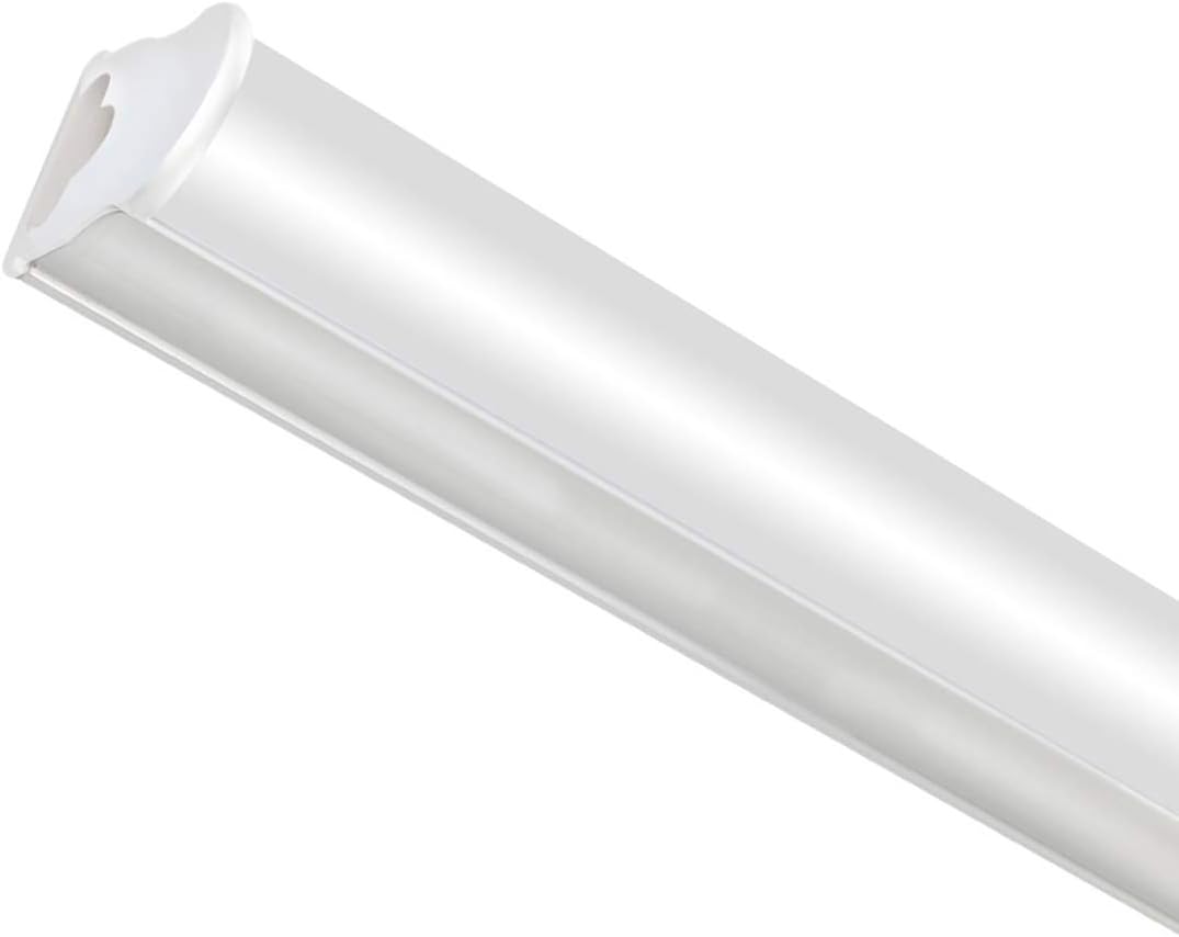 LED Tube Lights Fixture 3Ft,T5 LED Batten Light 15W 1200LM 3000K Warm Light Office Ceiling Light for Kitchen Shop Warehouse Workshop Balcony Hallway [Energy Class A+]