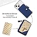 M-Plateau Phone Wallet Stick On, PU Leather Card Holder with Zipper Coin Pocket Compatible with iPhone and iPhone Case for Women with 3M Adhesive and Phone Lanyard