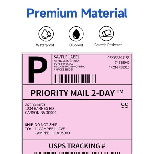 Image of Phomemo Thermal Label Printer with Ethernet & Bluetooth Connectivity & 500 4x6 Fan-Fold Labels for Shipping Labels, Compatible with USPS /UPS & More, Shipping Label Printer for Home & Small Business