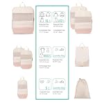 6/8 Set Space Saving Compression Packing Cubes Lightweight Packing Cube - Image 5