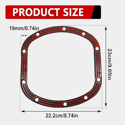 Image of D030 Differential Cover Gasket Compatible with Ford JP Front Axle Dana 30 Fit for Dana 25 /27 /30