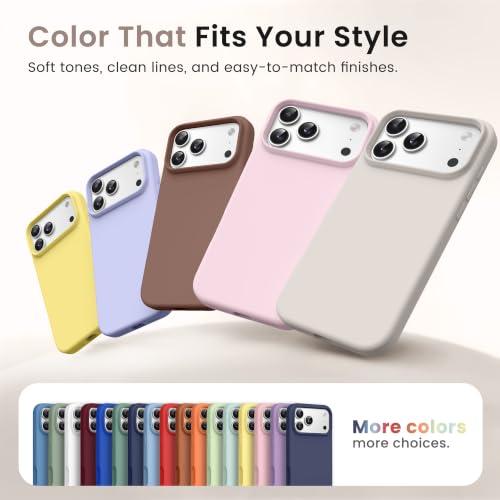GONEZ Magnetic for iPhone 17 Pro Max Case, [Compatible with MagSafe] Anti-Scratch Microfiber Lining & Screen Protector, Silicone Camera Control, Shockproof Slim Phone Cover 6.9 inch, Stone by GONEZ - Used condition - Image 7