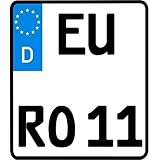 motorrad kennzeichenhalter 1 x EU Motorrad Kennzeichen Standardgröße 180 x 200 mm mit Ihrer Wunschprägung