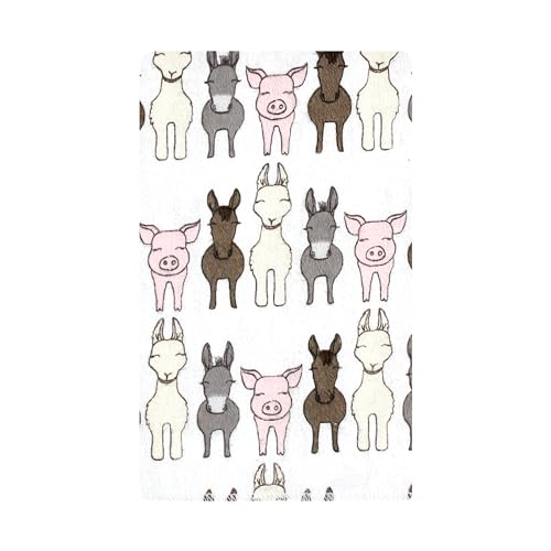 Luvable Friends Hudson Baby Flannel Burp Cloths 10pk, Barn Pals Pink2