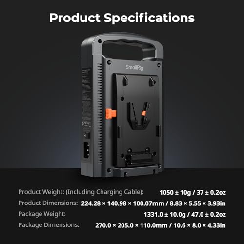 SmallRig V Mount Battery Charger, Dual Channel V-Mount Battery Charging - image 9