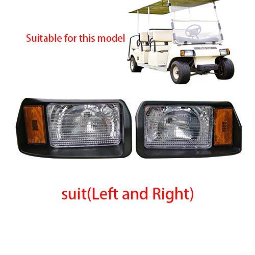 Panglong Club Car DS Headlights Kit-Factory Style Halogen Headlights, Suitable for Club Car Ds 1993-Up Golf Cart, DS Halogen Headlights Kit-Passenger and Driver Side, Replace OEM 101988002, 101988001