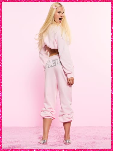Victoria's Secret Pink | Elle Campus Fleece™ Capri Sweatpants, Pink Tulip, L - image 3