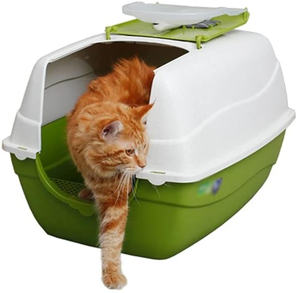 Cat Litter Tray Clamshell Type Large Fully Enclosed Litter Box Splash-Proof Toilet Cat Poop Box is Durable and Easy to Clean Pet Toilet (Color : B) (C)