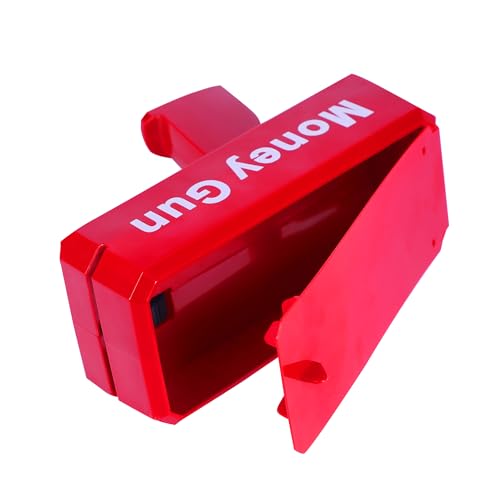 Image of Super Money Gun Cash Cannon for Wedding, Parties and Fun Includes Fake Dollars (2024) (RED Color)