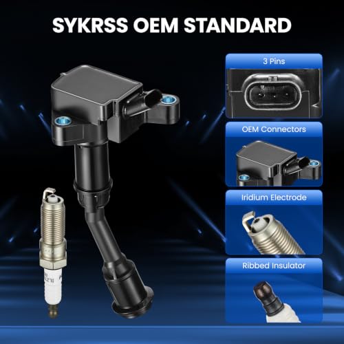 Image of 4 Ignition Coils Pack+4 Spark Plug Kit - Fix Misfires for Ford Fusion (2014-2020) & Escape (2017-2019) 1.5L L4 - Repl. UF735 /DS7Z12029A /SP539