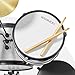 Gammon 3-Piece Junior Drum Set with Throne - Silver, Complete Beginner Kit with Bass Drum, Toms, Cymbal, Pedal, and Drumsticks