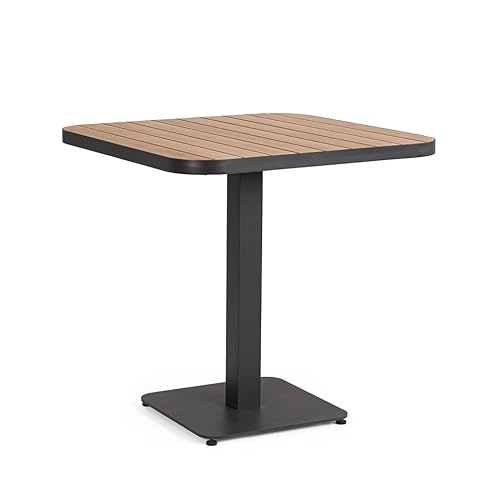 Bizzotto Tisch Belmar 75 x 75 anthrazit für Garten und Außenbereich