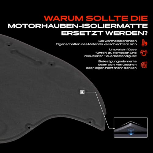 Isolant de capot moteur pour remplacer la pièce usée W212 - 6