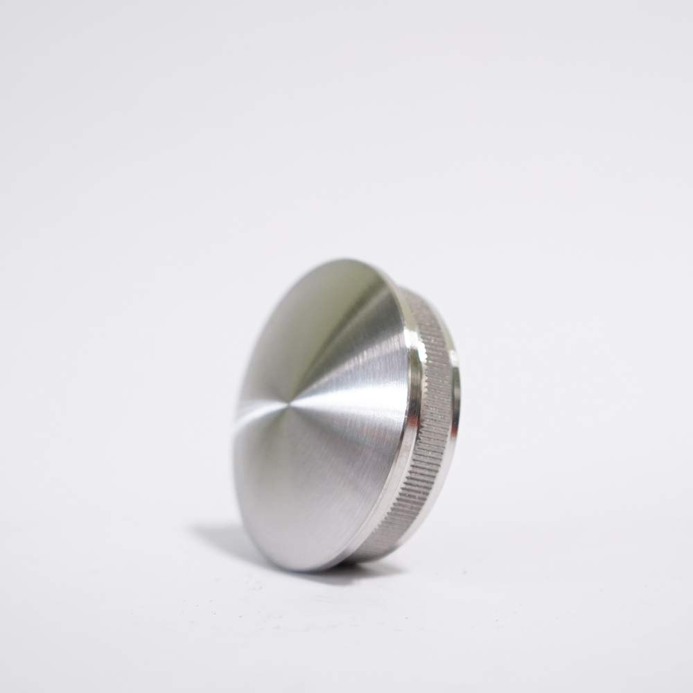 M.P. METALLI - Tappo leggermente bombato per tubo corrimano in acciaio inox aisi 304 satinato grana 240 - Per tubo diametro Ø 48,3 mm. Spessore 2 mm - Made in Italy