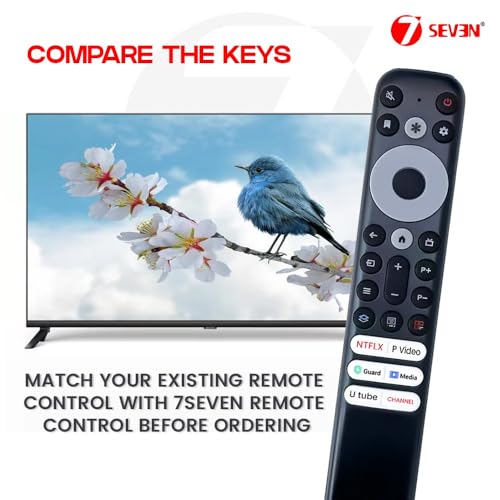 Image of 7SEVEN Compatible with TCL Google TV Non Voice Remote RC902V Fmr1 Fmr4 Fmr5 Fmr6 Fmr7 Fmr9 Model's Fit for QLED UHD FHD OLED Smart 4K Television - Match Keys Exactly with Existing Remote Controller
