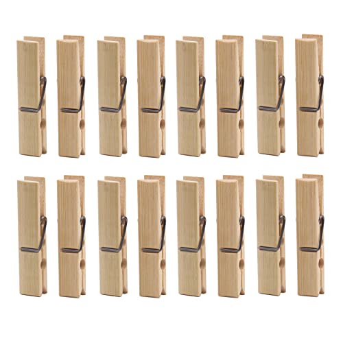 Bamboo Clothespins,60 Pieces Bamboo Pegs Clothes Pegs Wood urable Hanging Clips for Home Clothes Windproof Supplies-6cm x 1.2cm