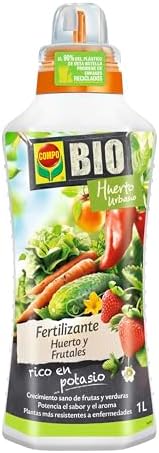 COMPO Fertilizante para todo tipo de frutas y verduras, Fertilizante líquido natural, 1 litro