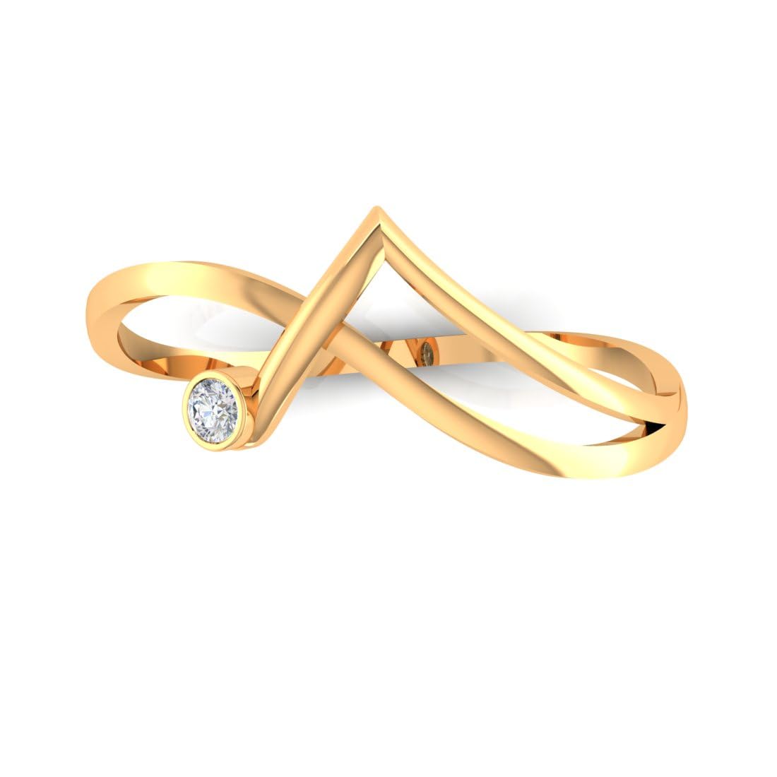 14KT (585) Yellow Gold Diamond Ring for Women | Certified Natural Diamond | Chic, Elegant & Lightweight Everyday Wear (Gold weight - 0.6 Gram)-image-28