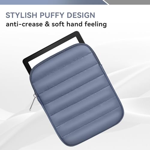Clezolraa 6-7 Inch Puffy Sleeve Case for 7" Kindle Paperwhite 12th Gen/Colorsoft 2024, 6.8" Kindle Paperwhite 11th Gen, 6" Kindle 11th Gen 2024/2022, Oasis, Protective Pouch Bag, Navy by Clezolraa - Image 3