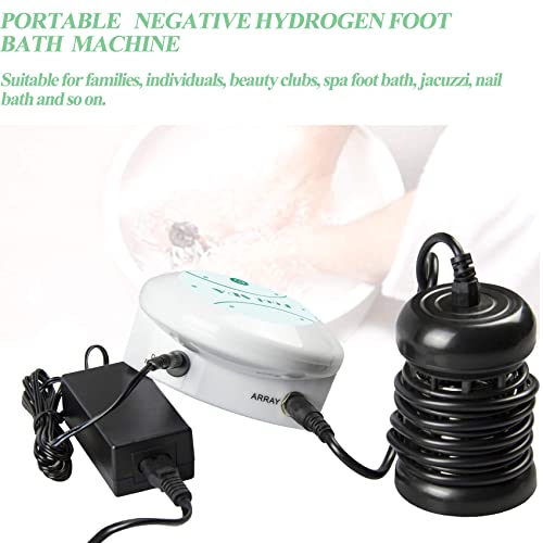 LeCuag Ionic Foot Bath Detox Machine, Detox Ionic Foot Spa Machine- Ionic Foot Cleanse Ion Detox Foot Bath System with Portable Bag, 100 Liners,Foot Basin