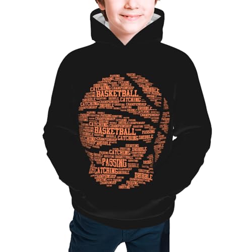 EGVGXIR Youth Basketball Hoodie with 3D Print and Pocket