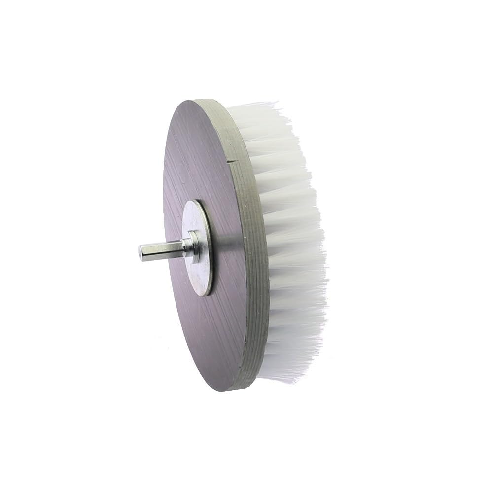 YUANYAO 6"/150mm*M14 Power Scrub Drill Brush For Cleaning Stone Mable Ceramic Tile Wooden Floor Plastic Thick Carpet Thick Cloth(White Thin)