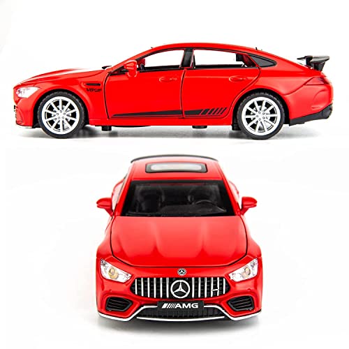 Image of Alloy Car Model Diecasts Metal Toy with Sound /Light /Pull-Back Off-Road Vehicles Car Model Collection Kids Toys Gift Multicolor Pack of 1 (1:32 AMG GT63 red)