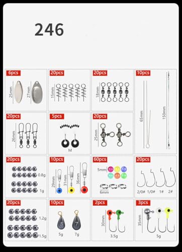 Kit de Pesca 246 Piezas con Caja Organizadora miniatura 2